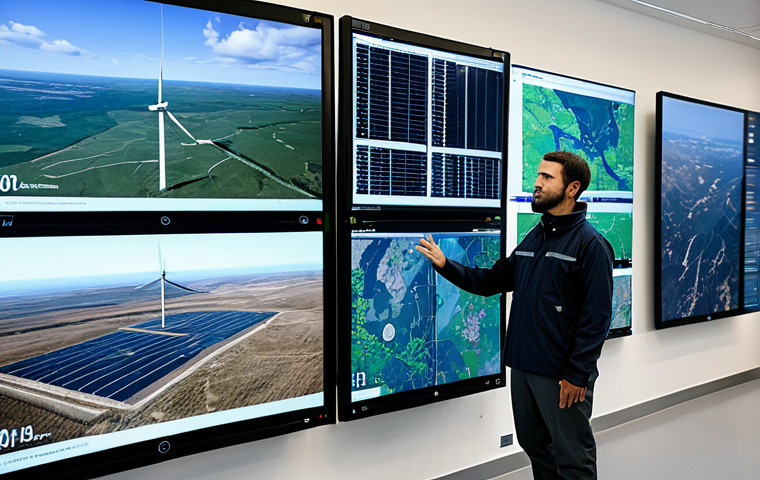 A professional environmental engineer, fully clothed in modest, practical field attire, stands confidently in a high-tech environmental monitoring center. Large digital screens behind them display intricate satellite imagery of a diverse Portuguese ecosystem, alongside real-time data visualizations from ground sensors. A modern drone is visible on a charging station, emphasizing advanced monitoring. The atmosphere is one of precision and technological innovation in conservation. professional photography, high quality, perfect anatomy, correct proportions, natural pose, well-formed hands, proper finger count, natural body proportions, safe for work, appropriate content, fully clothed, professional.