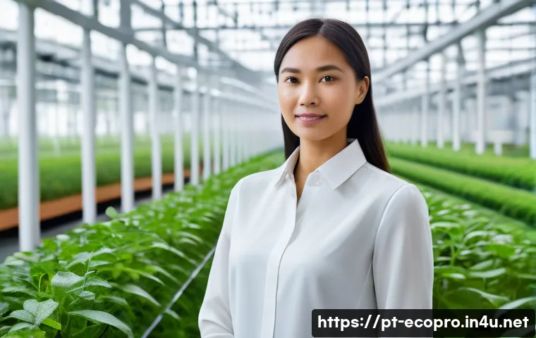 환경보전기술자 이직 시 유의 사항 - **Prompt:** A highly skilled female environmental engineer, of diverse ethnicity, stands confidently...